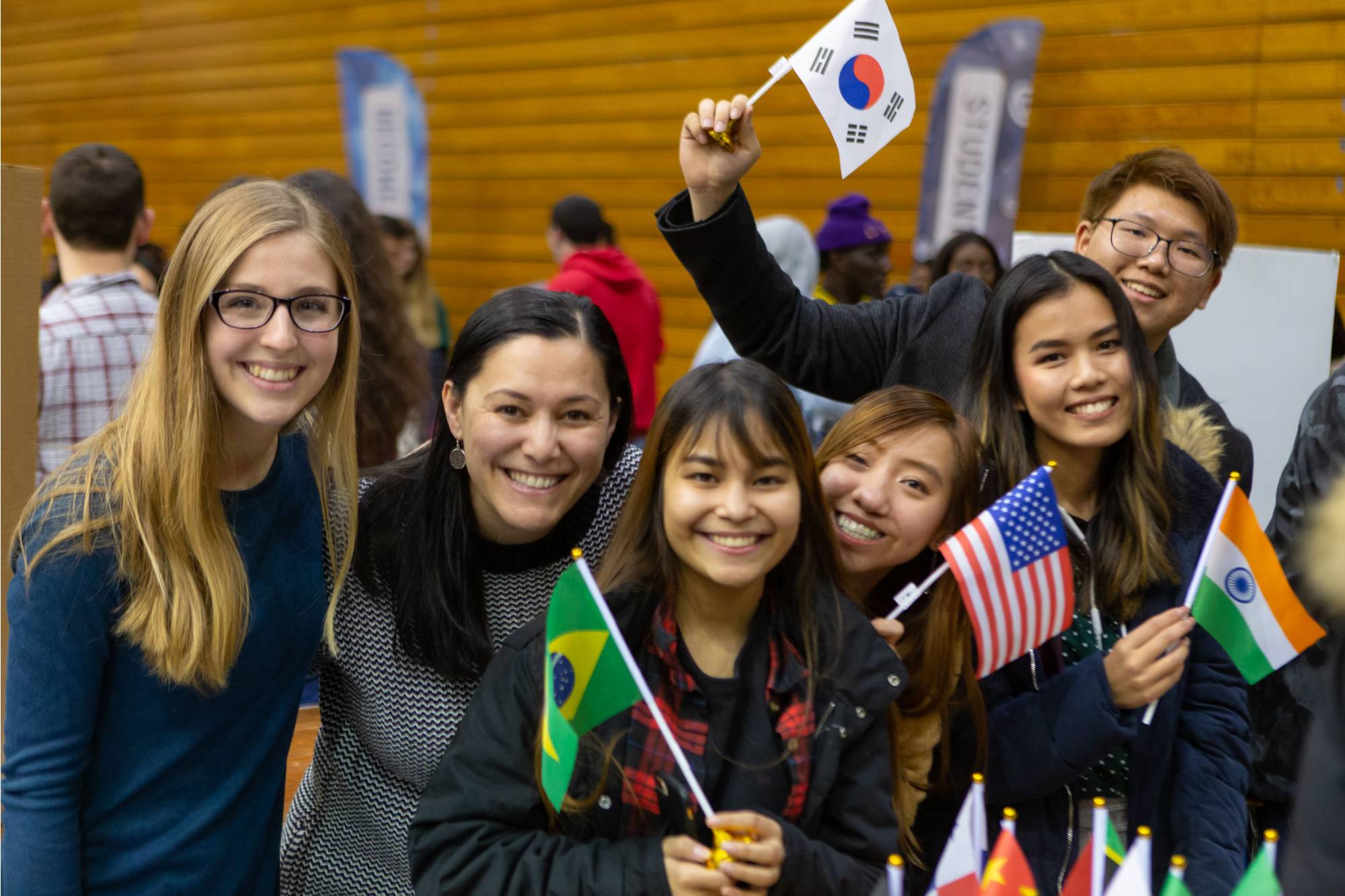 Students smiling